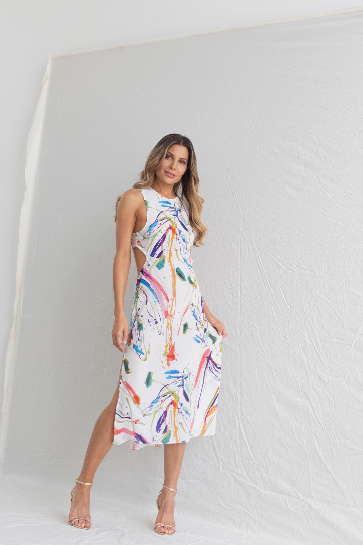 Summerland Cut-Out Midi Dress