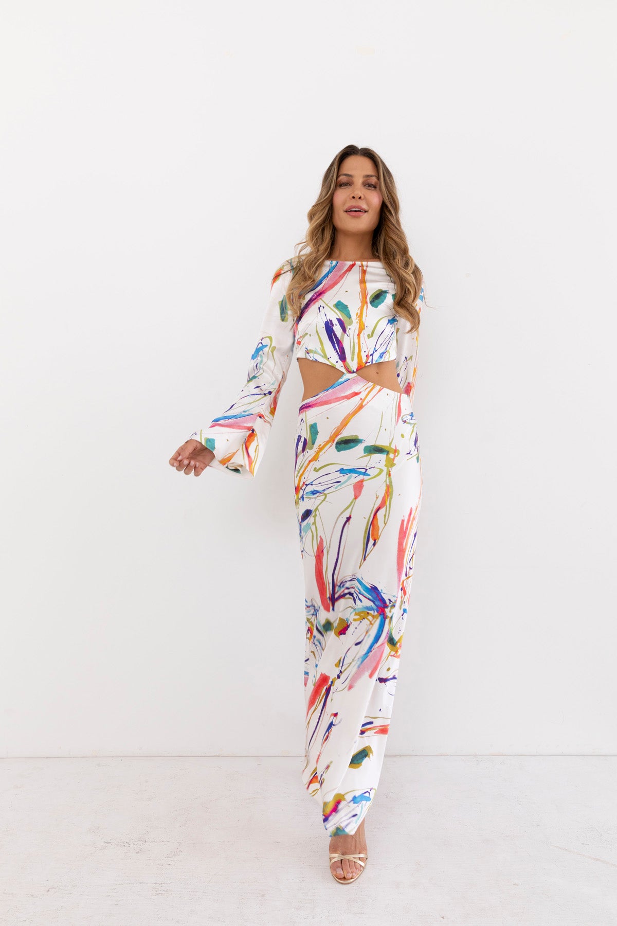 Downtown Long Sleeve Maxi Dress