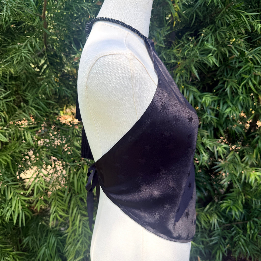 Scarf Top in Celestial Black