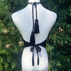 Scarf Top in Celestial Black