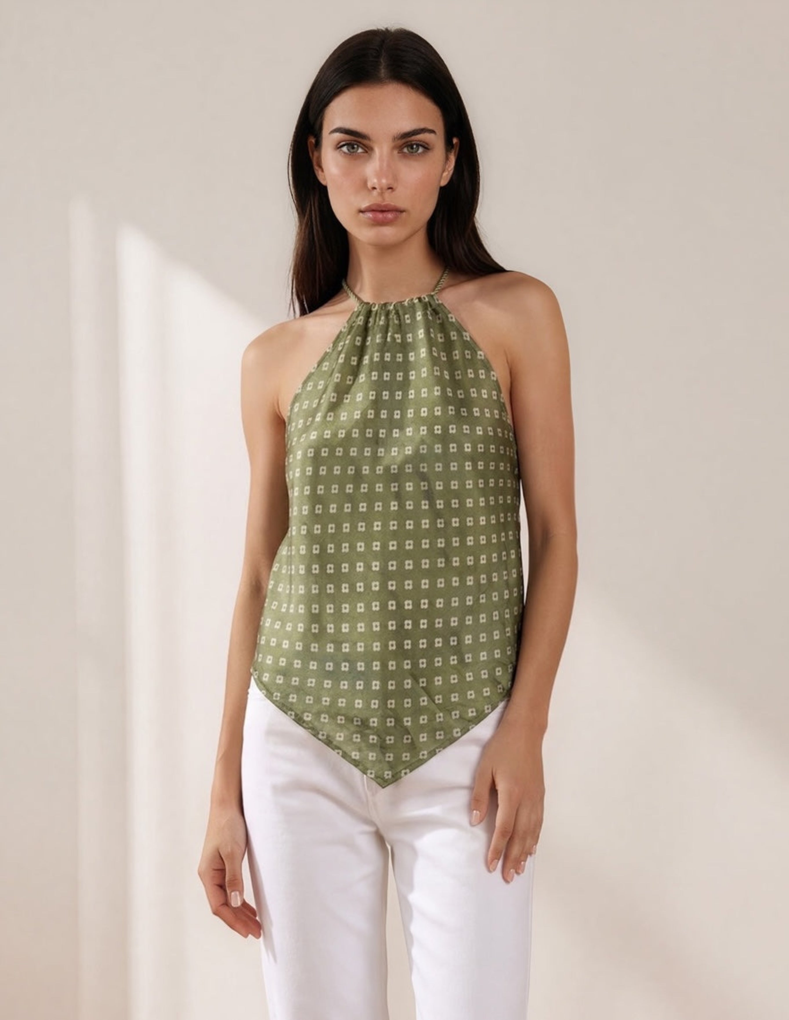 Scarf Top in Mulberry Silk