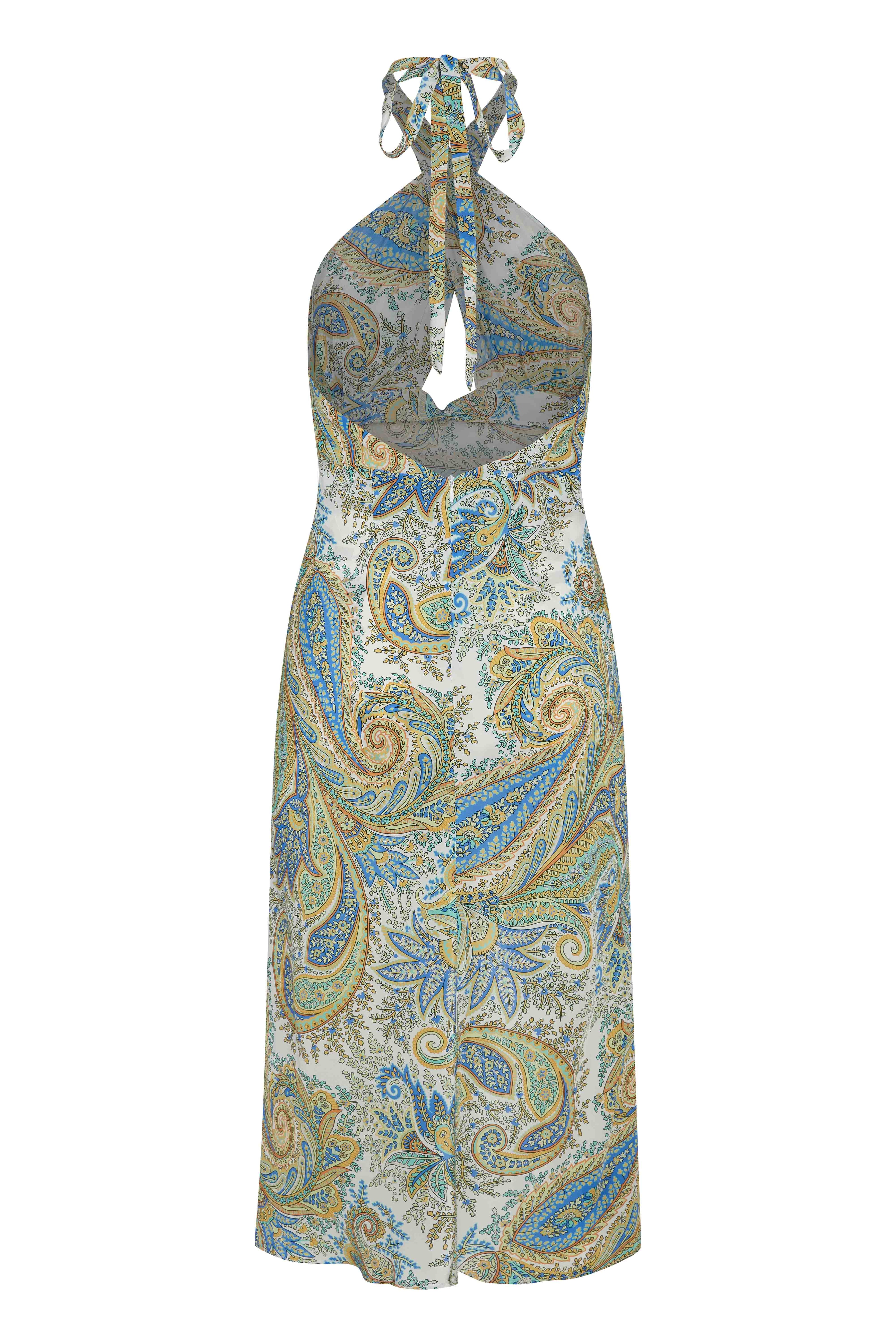 Lotusland Cross Front Midi Dress