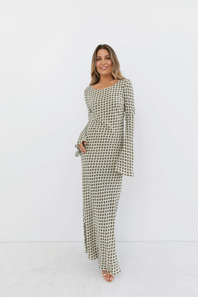 Riviera Long Sleeve Maxi Dress