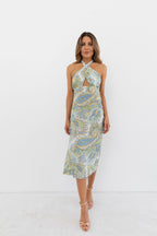 Lotusland Cross Front Midi Dress