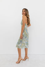 Lotusland Cross Front Midi Dress
