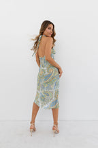 Lotusland Cross Front Midi Dress