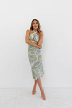 Lotusland Cross Front Midi Dress