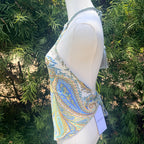 Scarf Top in Coastal Paisley Double Crepe Silk