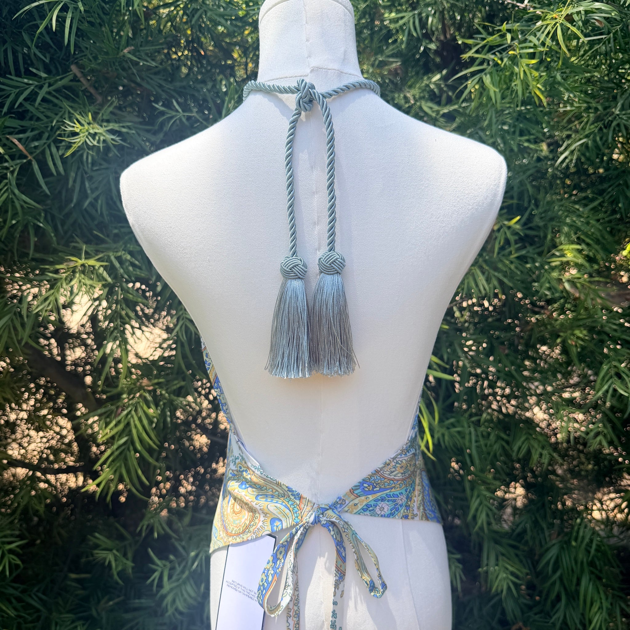 Scarf Top in Coastal Paisley Double Crepe Silk